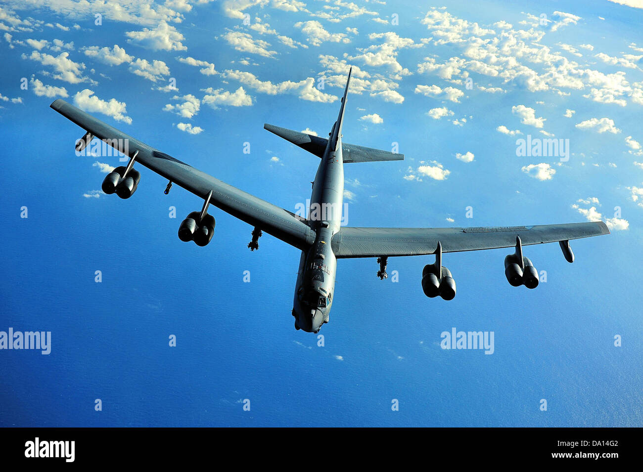 Il 20th Bomb Squadron gestisce il B-52H Stratofortress, un bombardiere pesante a lungo raggio in grado di trasportare sia armi convenzionali che nucleari. Rimane una componente chiave delle forze strategiche statunitensi. Foto Stock