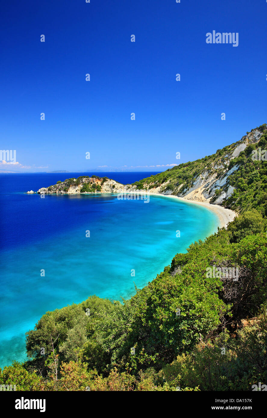 Gidaki beach, la spiaggia più bella di Ithaca ("Itaca"), isola, mare Ionio, Eptanisa ('Sanche Isole "), in Grecia. Foto Stock