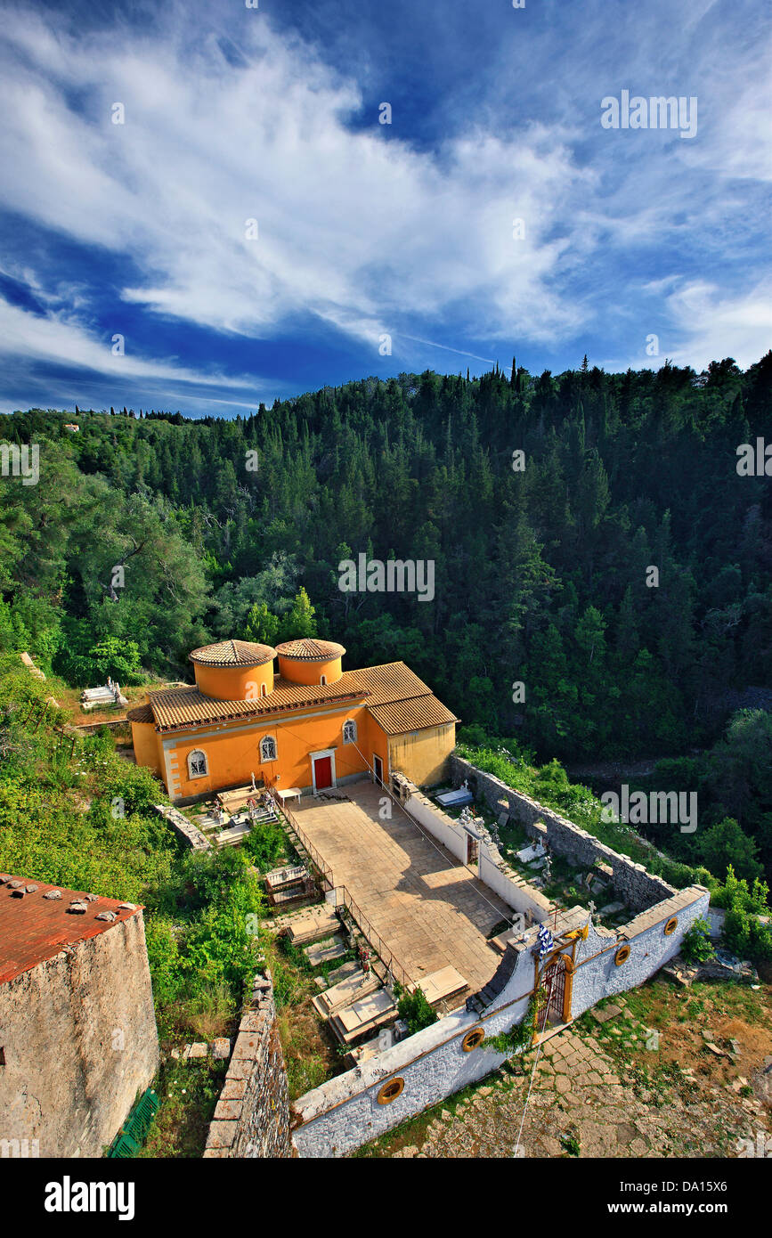 La chiesa di Ypapandi (XVII secolo) in Paxos mare Ionio, Grecia. Foto Stock