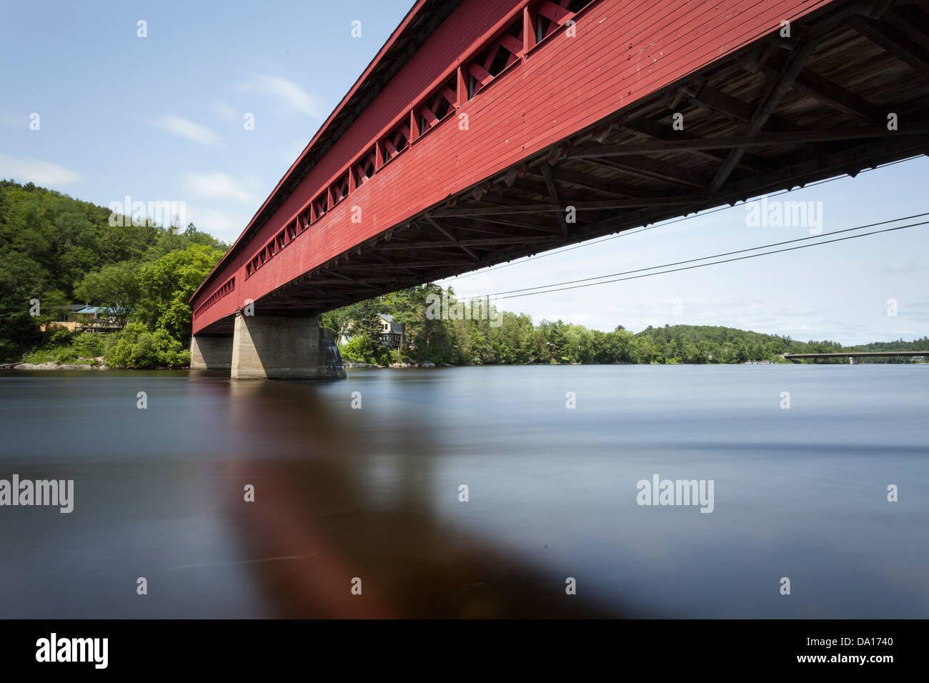 Wakefield ponte coperto, Wakefield, Quebec, Canada Foto Stock