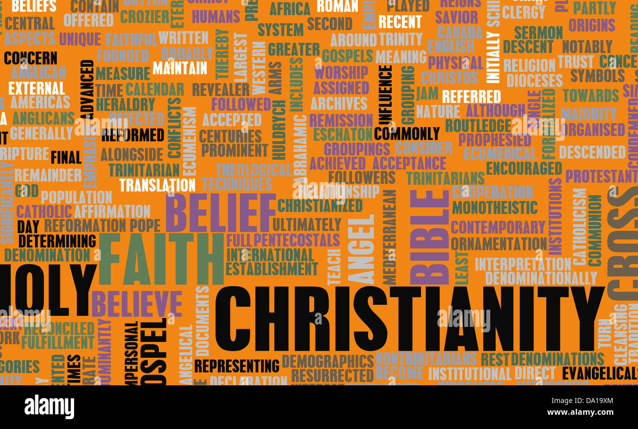 Il cristianesimo o la religione cristiana come un concetto Foto Stock