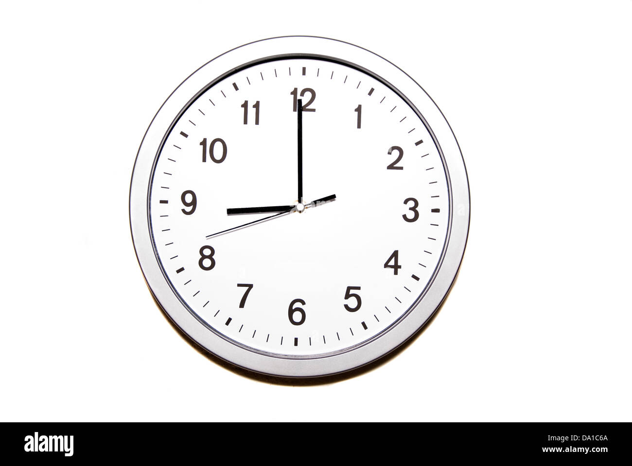 Firma di clock le nove di mattina ora - parte della 12 Ore di serie Foto Stock