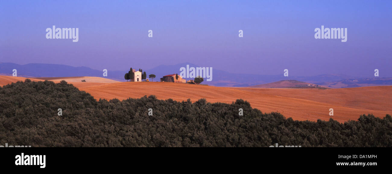 Paesaggio rurale vicino a Pienza, Toscana, Italia Foto Stock