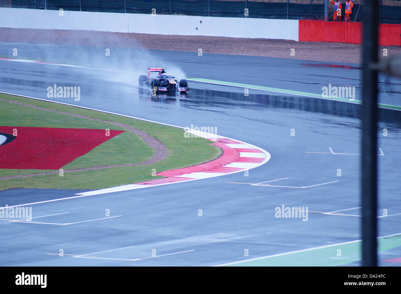 Daniel Ricciardo al club angolo, Silverstone Grand Prix 2013, Libere 1 Foto Stock