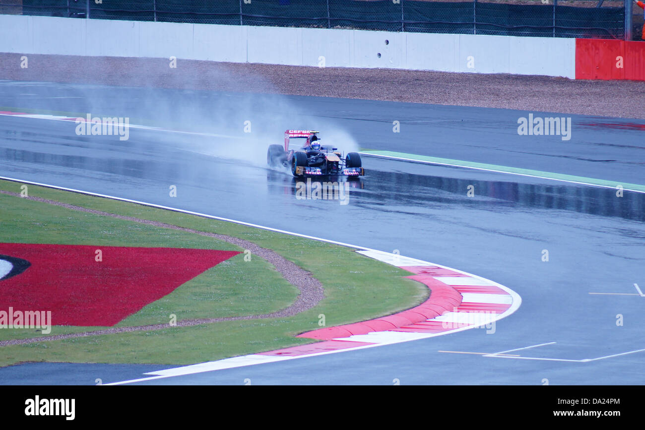 Daniel Ricciardo al club angolo, Silverstone Grand Prix 2013, Libere 1 Foto Stock