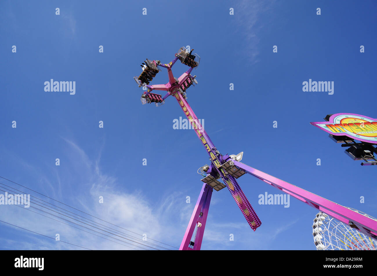 La fiera di Aprile di Siviglia, (Feria de abril de Sevilla), fiera carosello di Siviglia sulla fiera di aprile, 2013 Siviglia, Spagna Foto Stock