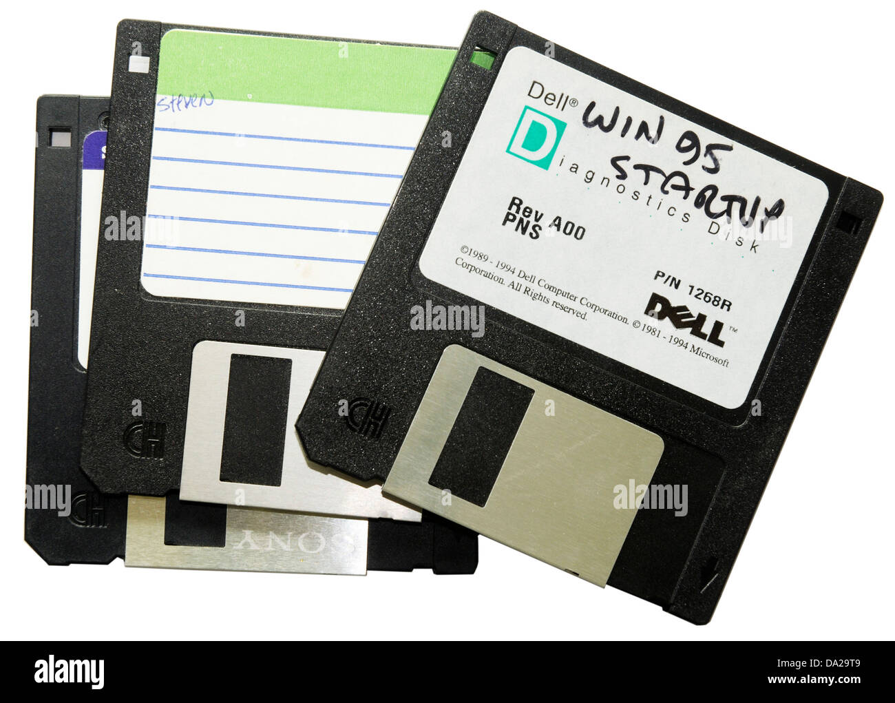 3.5' dischi floppy Foto Stock