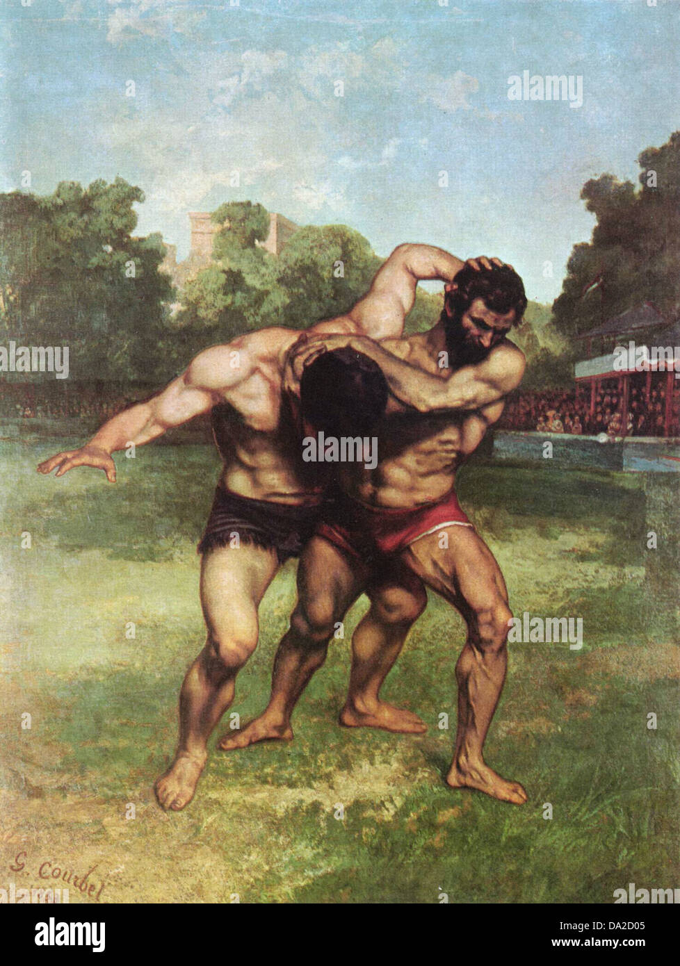 Gustave Courbet lottatore 1853 Museo di Belle Arti di Budapest Foto Stock