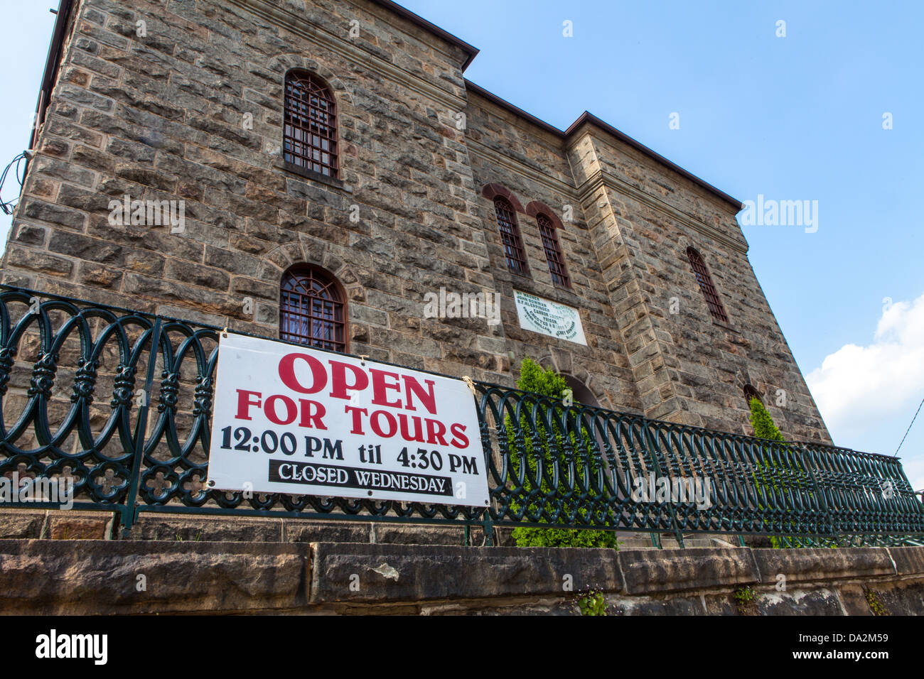 La Vecchia Prigione Museo di Jim Thorpe, PA, dove sette Molly Maguires erano stati eseguiti. Foto Stock