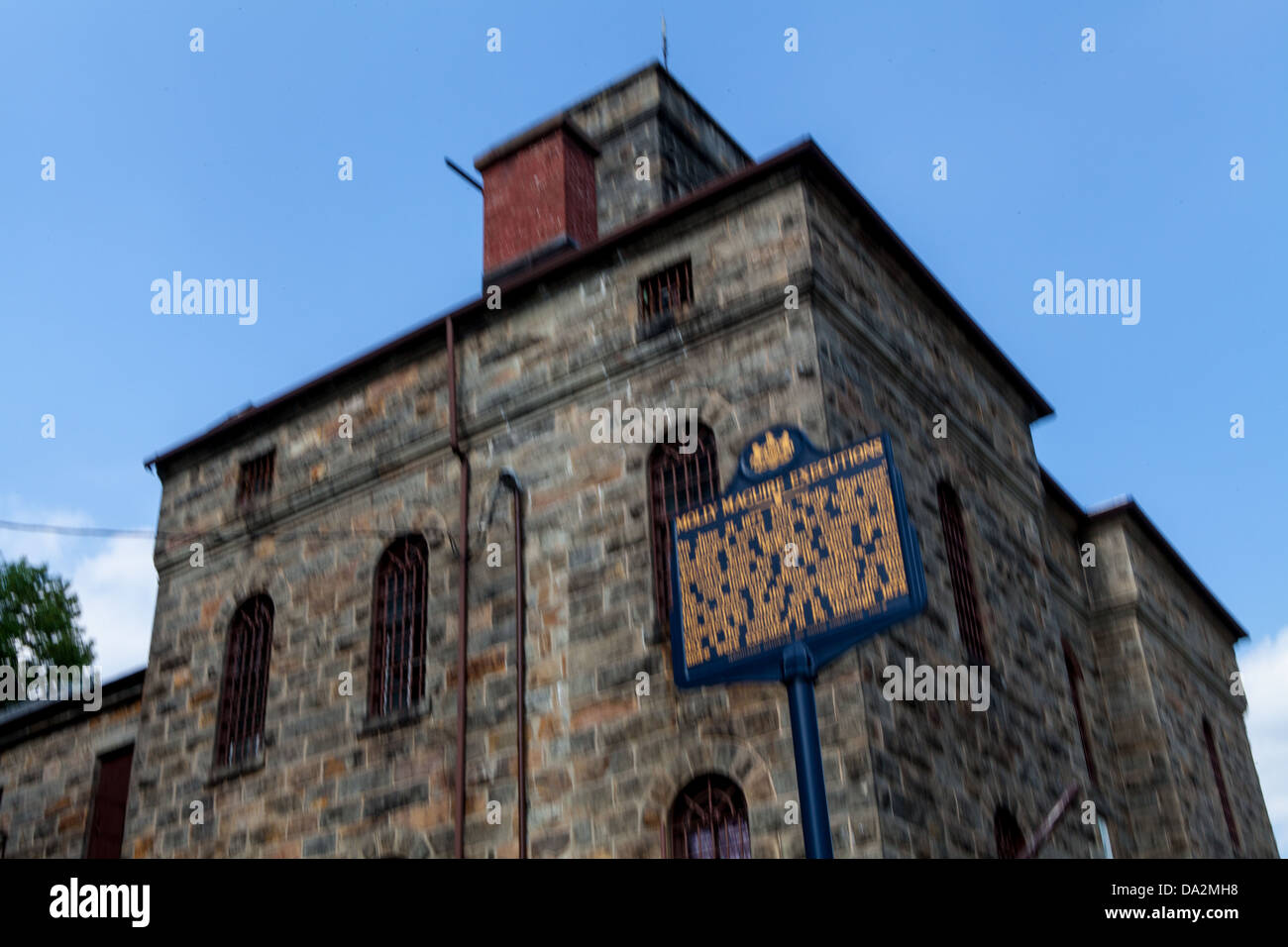 La Vecchia Prigione Museo di Jim Thorpe, PA, dove sette Molly Maguires erano stati eseguiti. Foto Stock