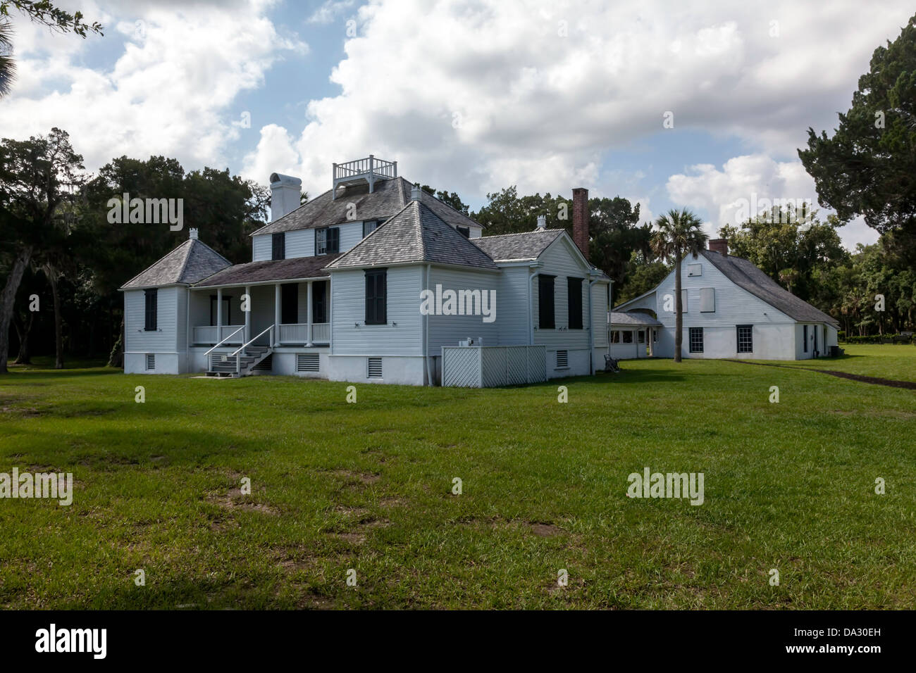 Plantation House Il Kingsley Plantation, Saint George isola vicino a Jacksonville, Florida. Foto Stock