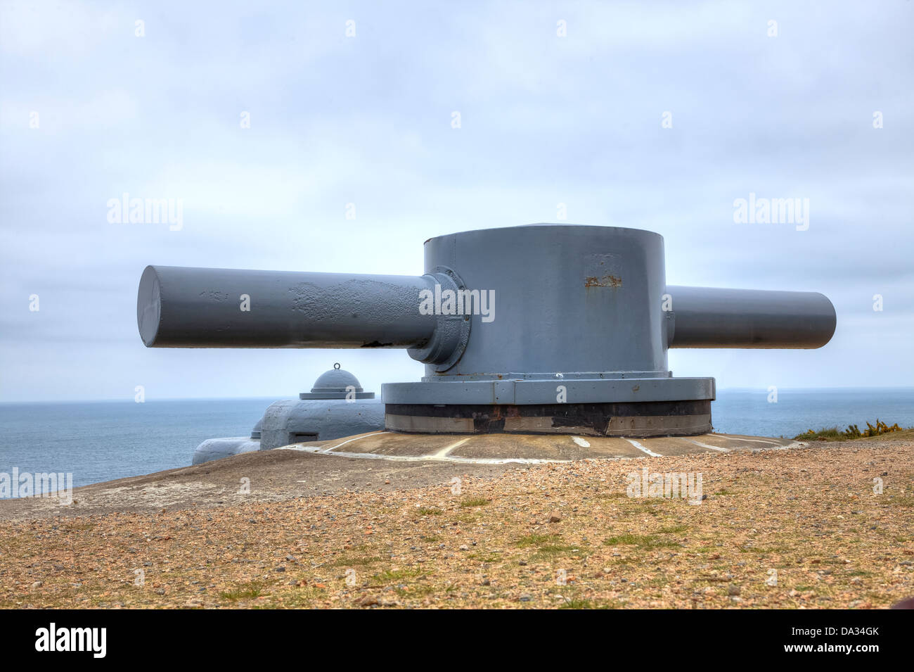 Il tedesco telemetro a Noirmont Point, Jersey, Regno Unito Foto Stock