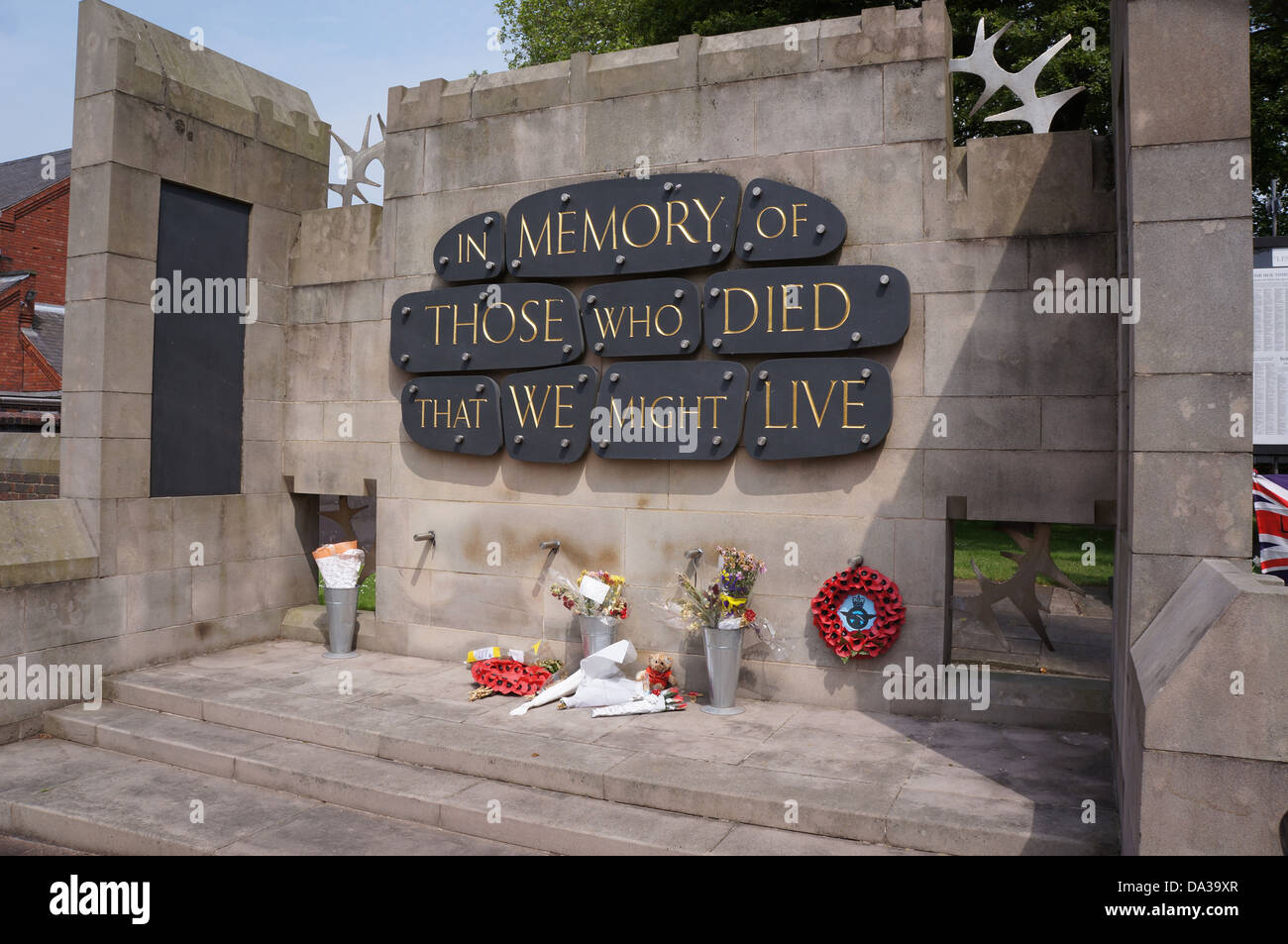 Tamworth War Memorial, Tamworth Regno Unito Foto Stock