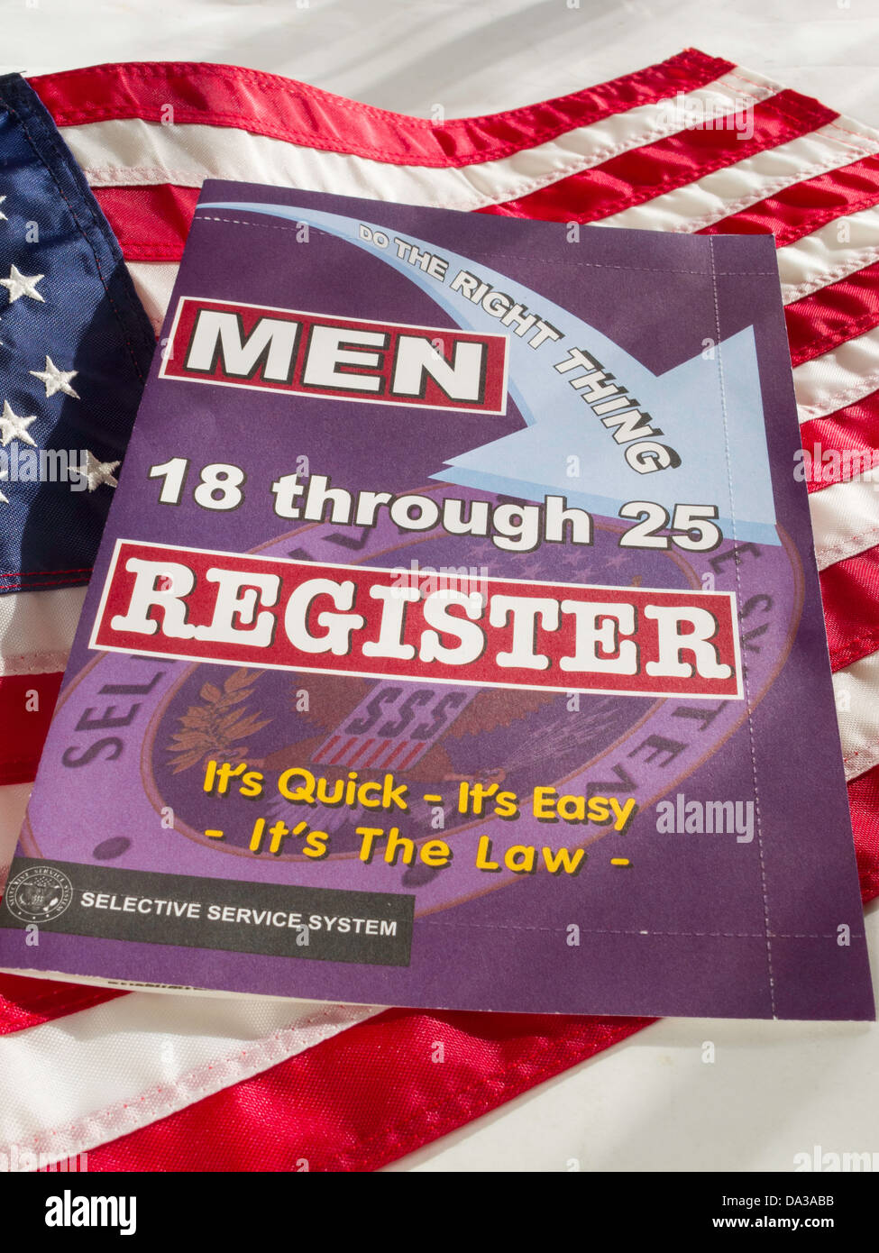 Noi. Servizio selettivo libretto di immatricolazione, STATI UNITI D'AMERICA Foto Stock