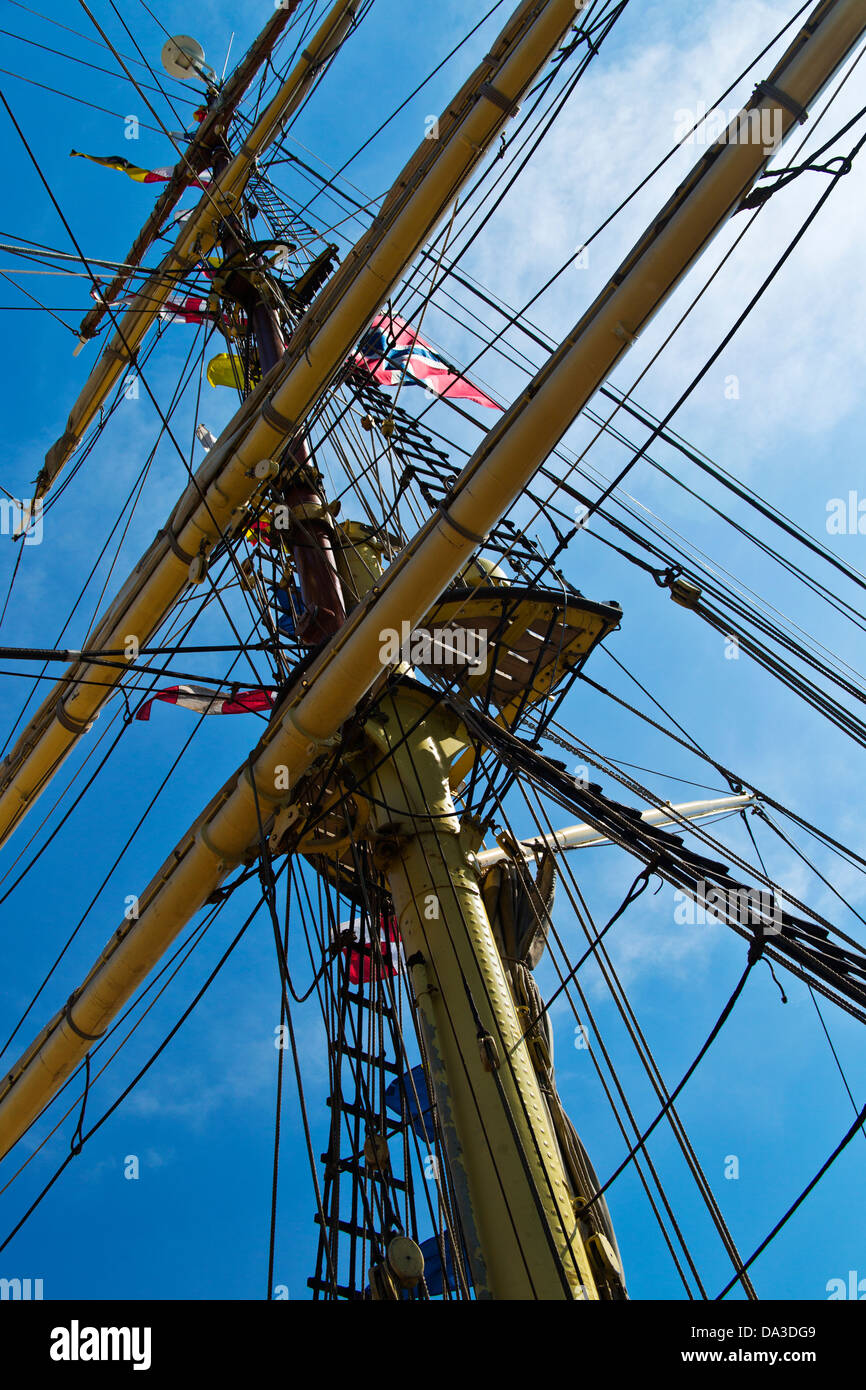 Rigging Tall Ships Foto Stock