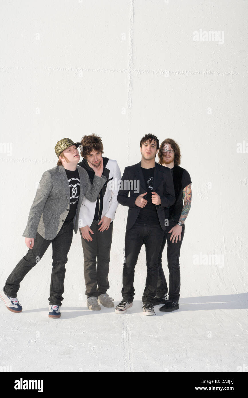 LOS ANGELES, CA - 23 giugno: Fall Out Boy a Los Angeles, California, negli Stati Uniti il 21 febbraio 2007. Foto Stock