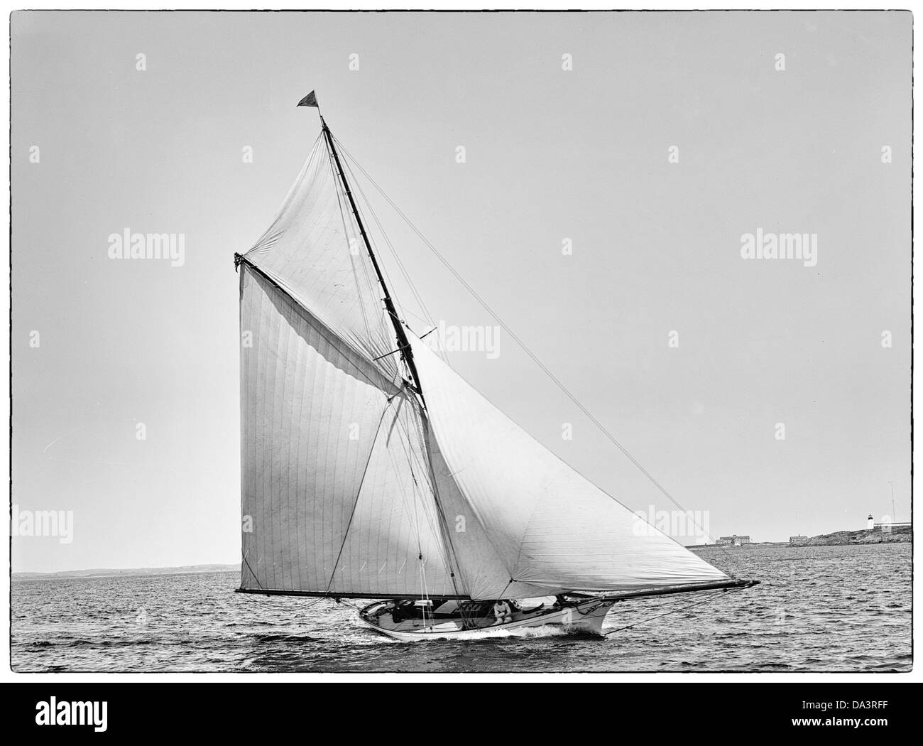 Yacht di saraceni a vele spiegate, 1891 Foto Stock