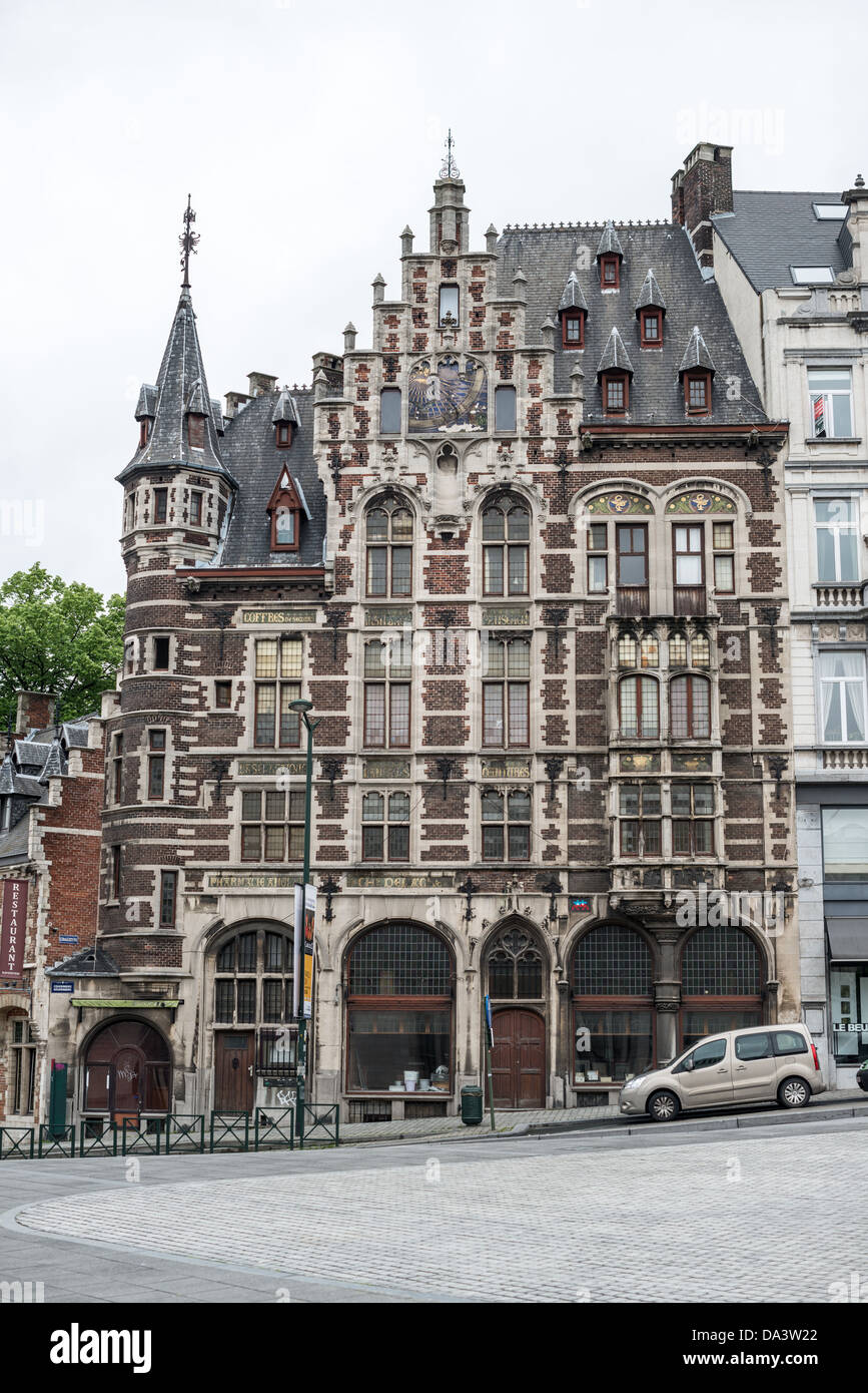 Bruxelles, Belgio - ornati edifici di Mont des Arts di Bruxelles in Belgio. Foto Stock