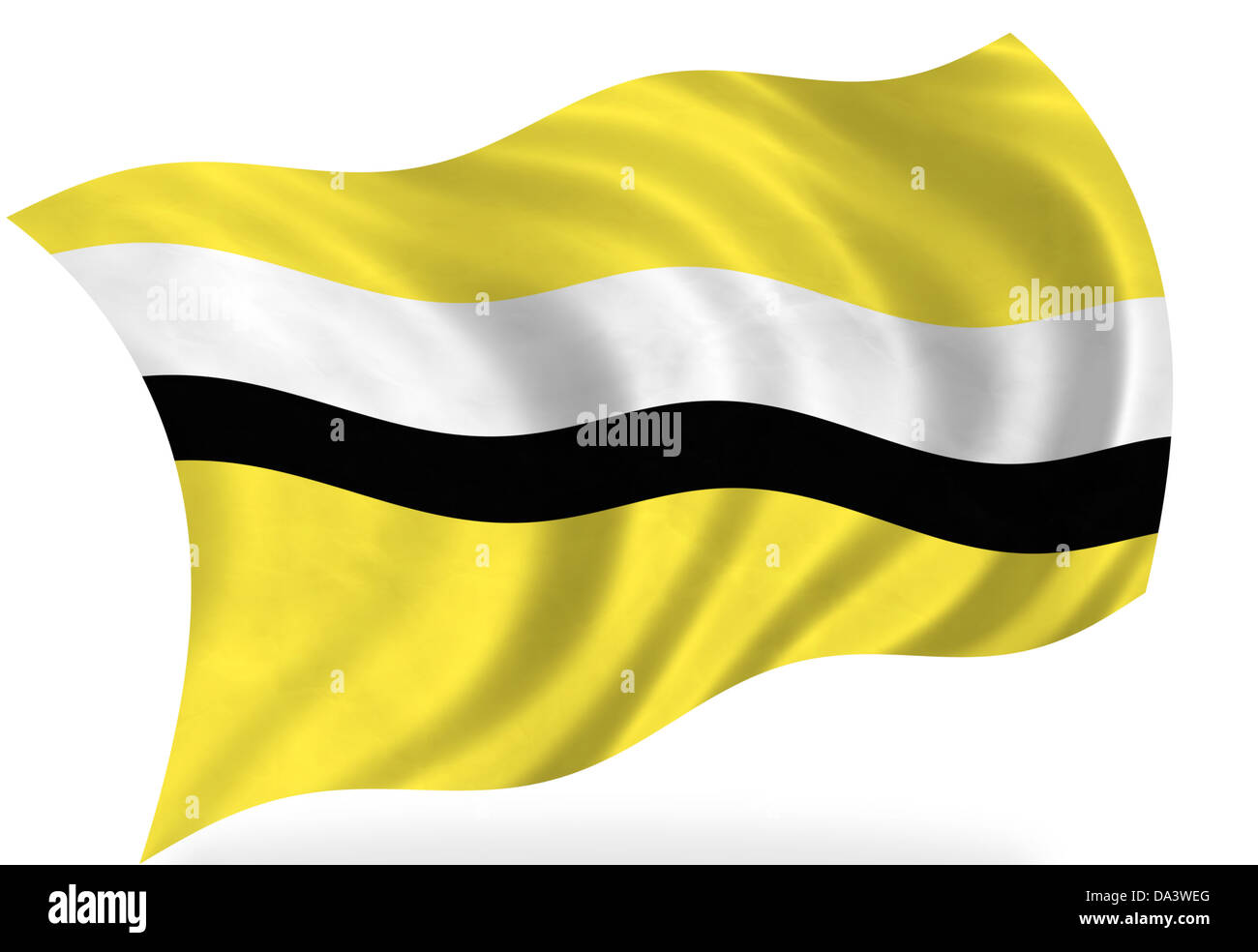Bandiera Brunei, isolato Foto Stock
