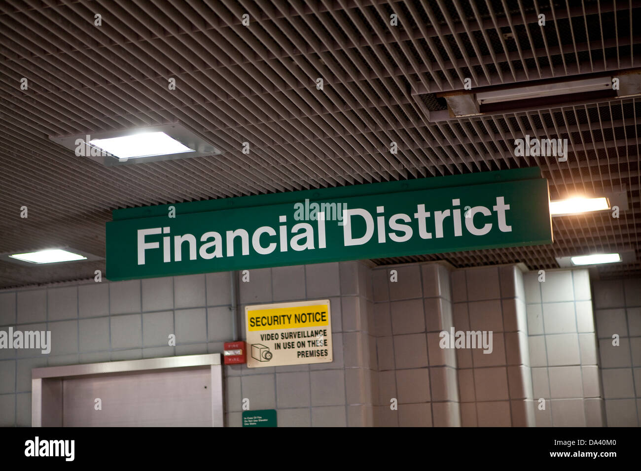 People Mover Financial District stazione è visto in Detroit (MI), sabato 8 giugno 2013. Foto Stock