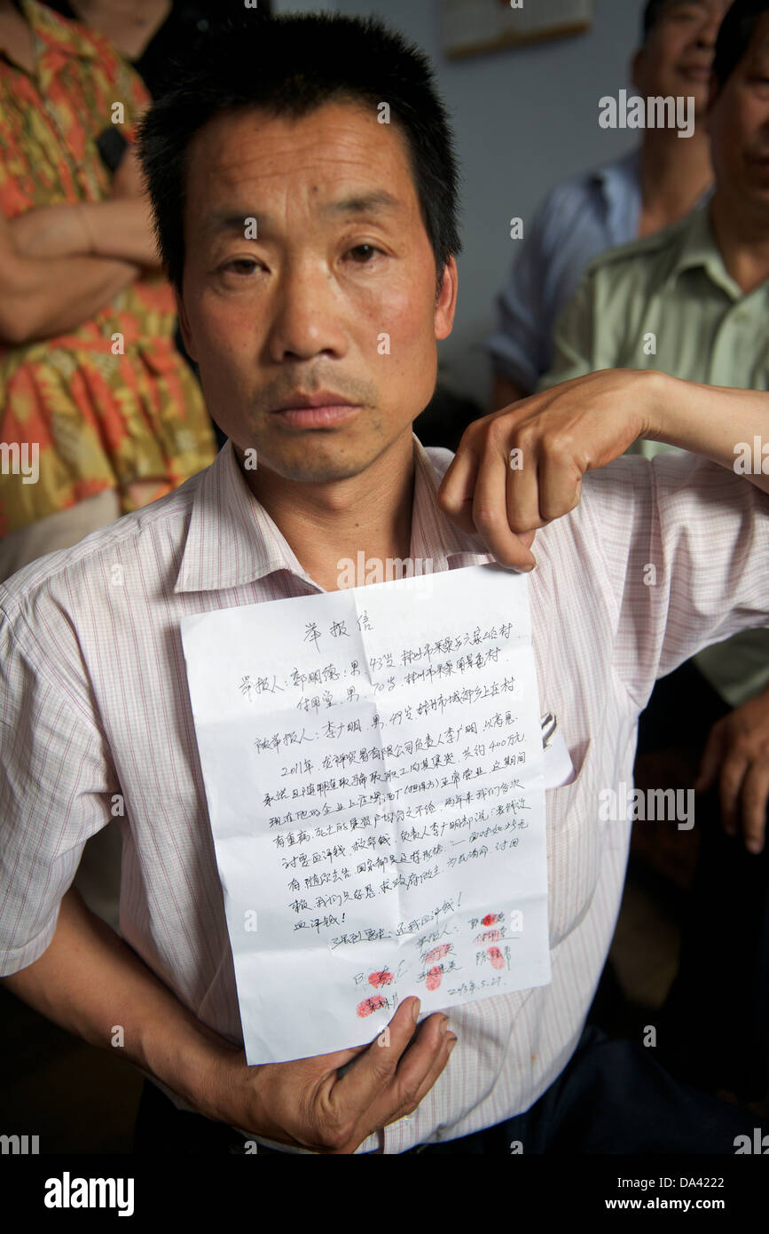 Cina Anyang illegale di raccolta fondi. 2013 Foto Stock