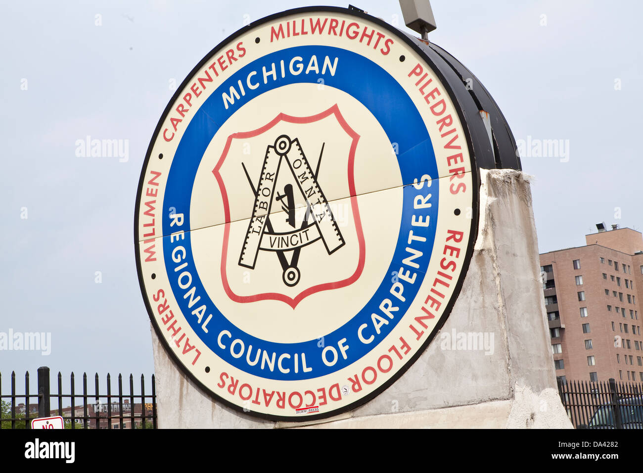 Il Michigan Consiglio Regionale di falegnami & Millwrights logo è visto a Detroit Foto Stock