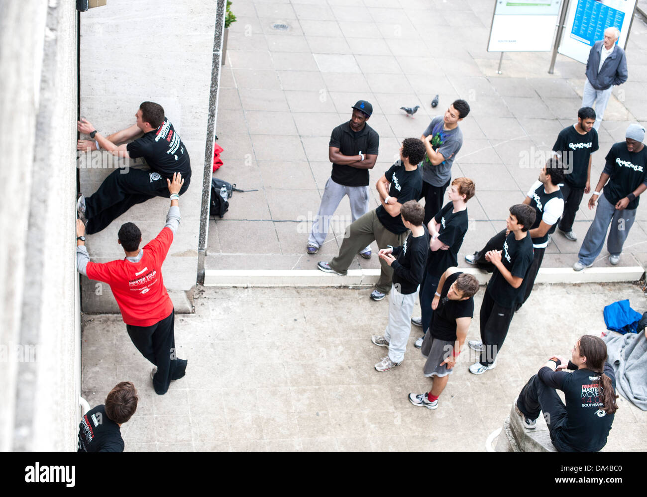 La corsa libera scuola di formazione sulla Southbank Londra Foto Stock