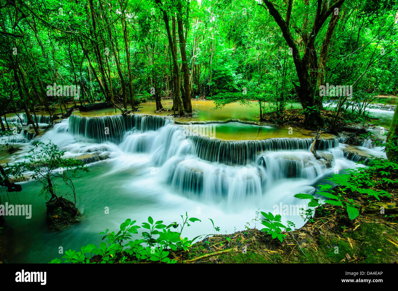 Huay Mae Khamin , cascata. Foto Stock