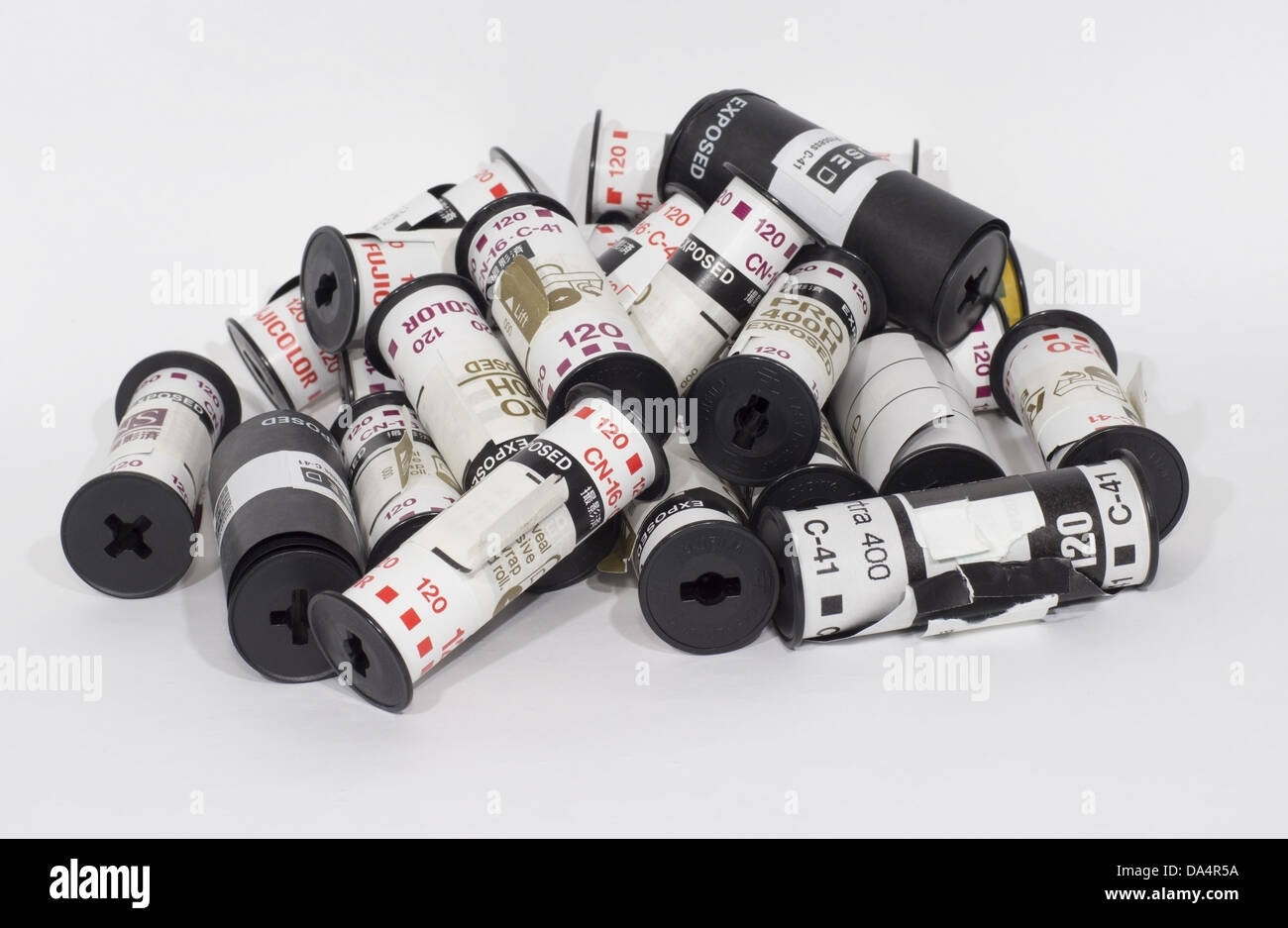 Utilizzate i rotoli di medio formato pellicola Foto Stock