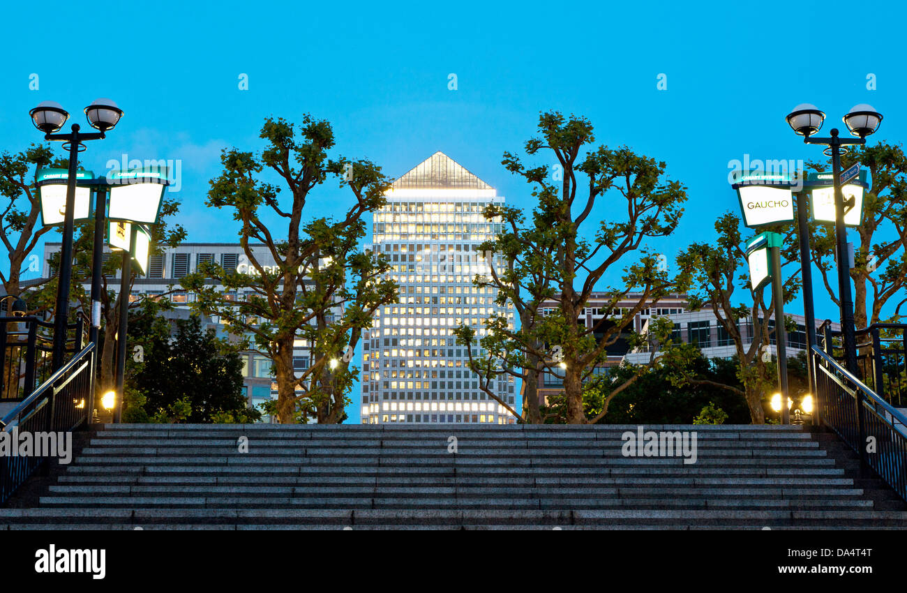 Canary Wharf Tower of London REGNO UNITO Foto Stock