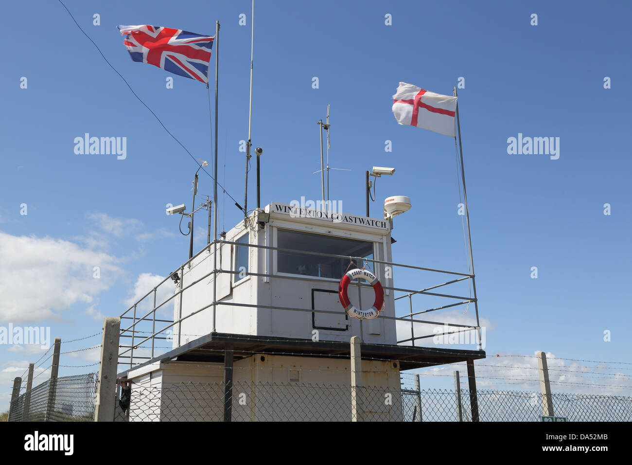 Coast Watch lookout tower a winterton sulla costa di Norfolk Foto Stock