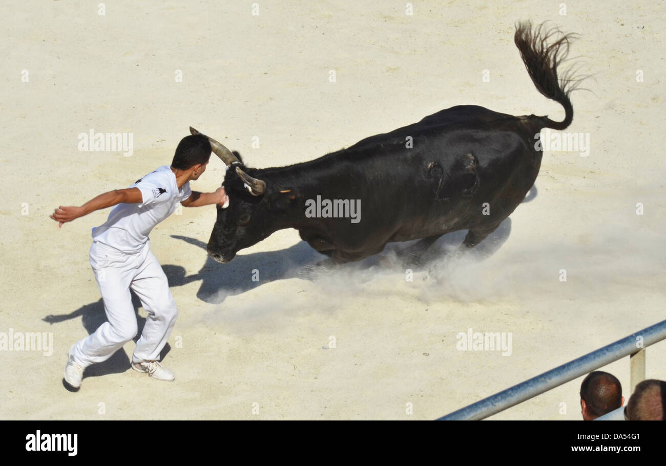 Di Saintes-Maries-de-la-Mer è una posizione unica, conservate e ancora selvaggia, che offre molto di più che solo i piaceri della spiaggia. Foto Stock