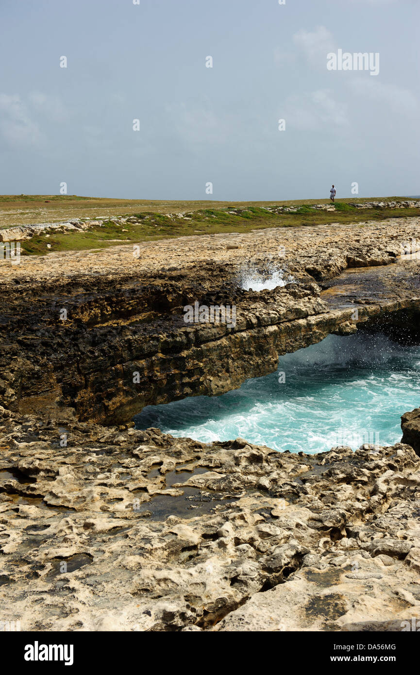 Devils Bridge Blowhole Foto Stock