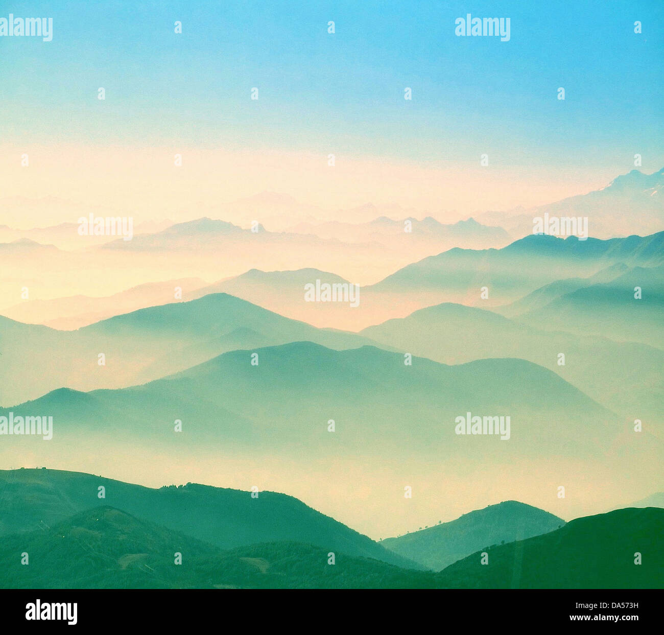 La Svizzera, Ticino, montagne, panorama, Monte Rosa, visualizzare alienati, Foto Stock