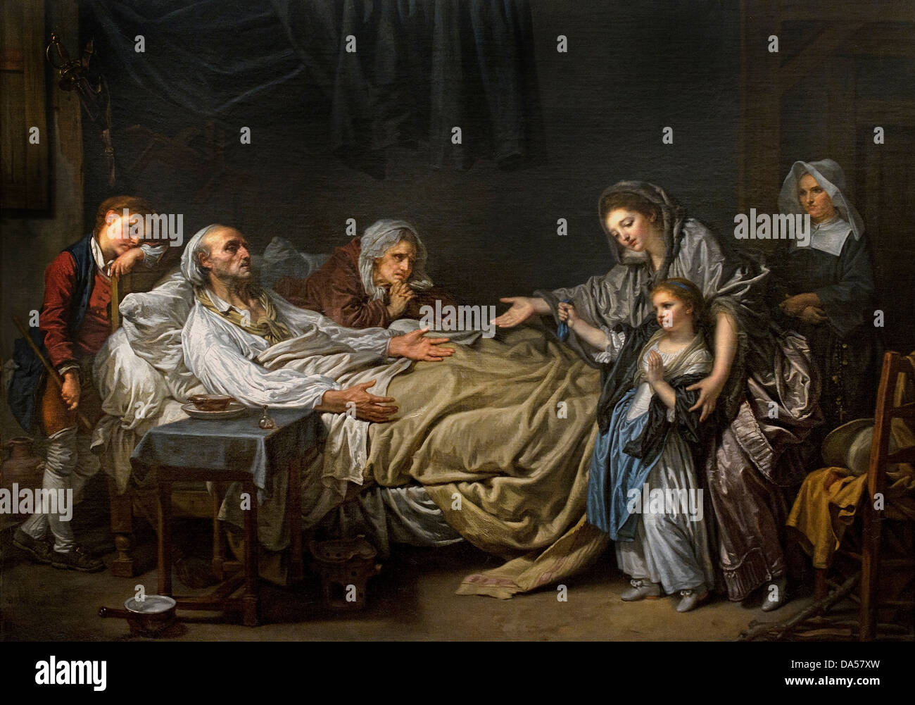 La Dame de charite - La Signora della Carità 1775 Jean Baptiste Greuze  1725-1805 Francia Foto stock - Alamy