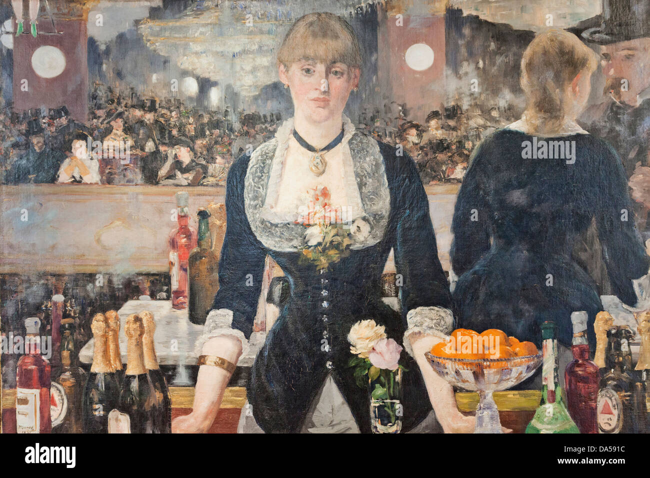 Inghilterra, Londra, Aldwych, Somerset House, Courtauld Gallery and Museum, olio su tela intitolata Un Bar al Folies-Berge Foto Stock