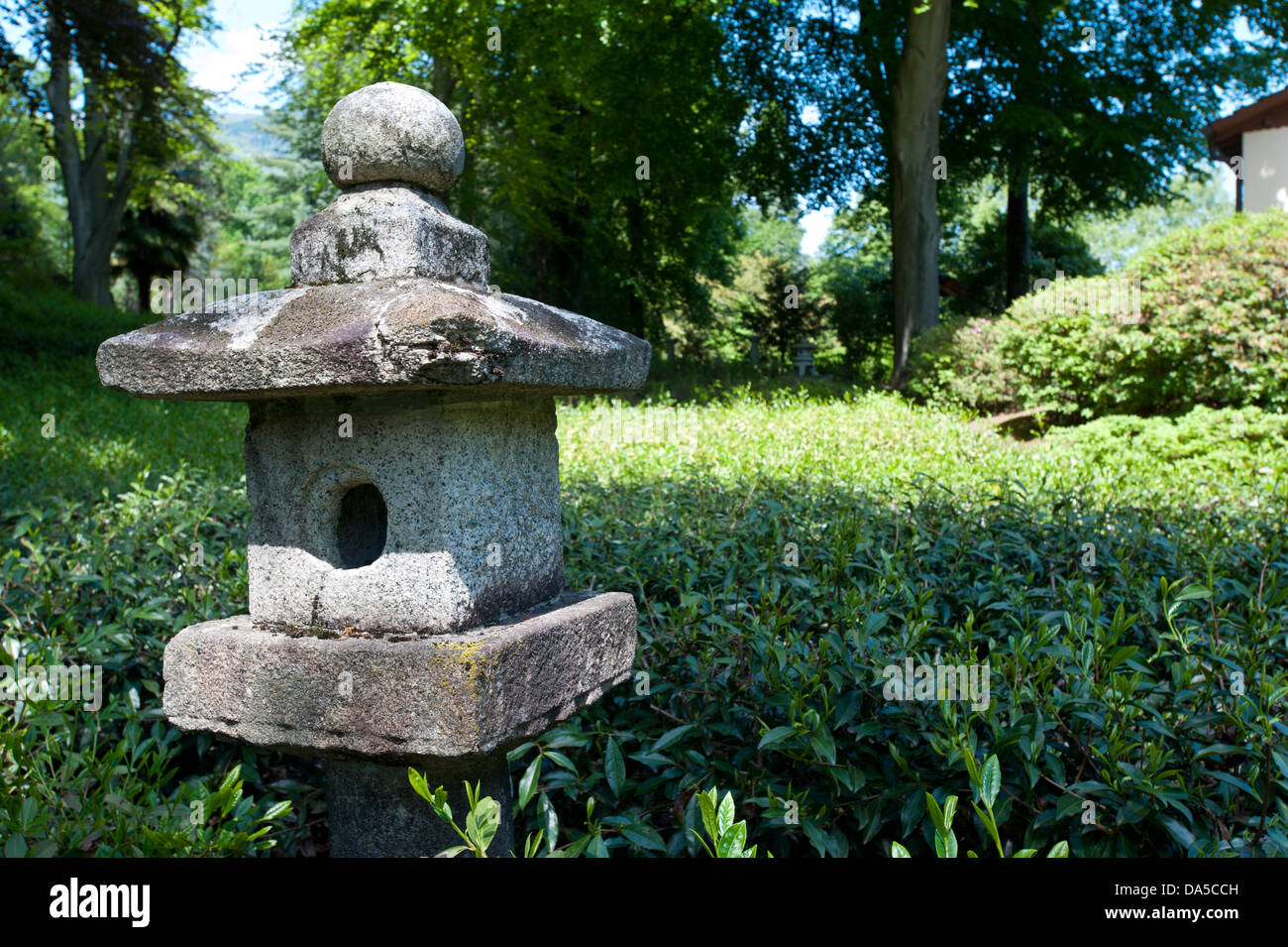 La Svizzera, Europa, Ticino, Ascona, tè, Casa del Te, Monte verita, tè giardino, pietra figura Foto Stock