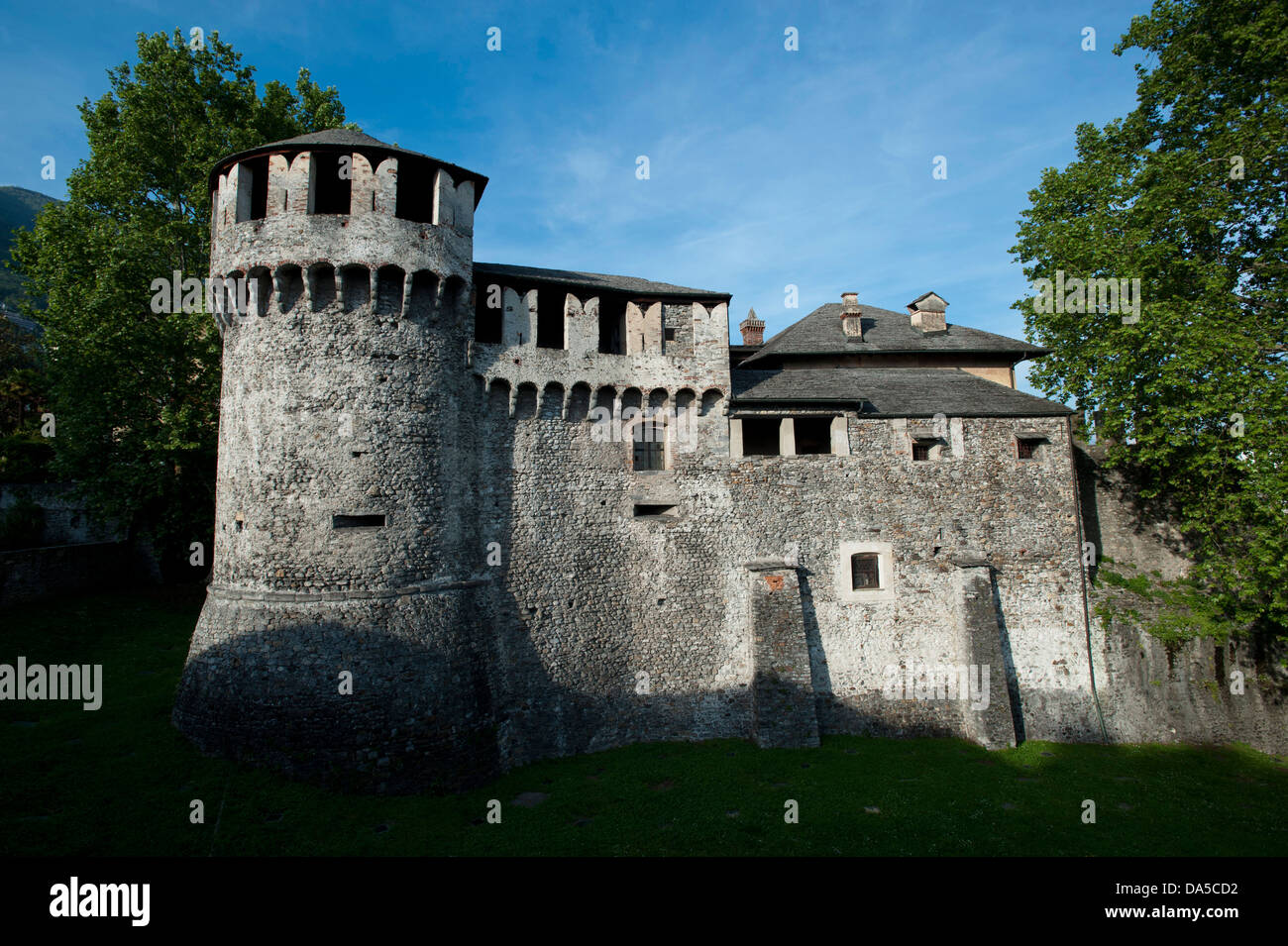 La Svizzera, Europa, Ticino, castello, Castello, Torre scappatoie, medievale Foto Stock