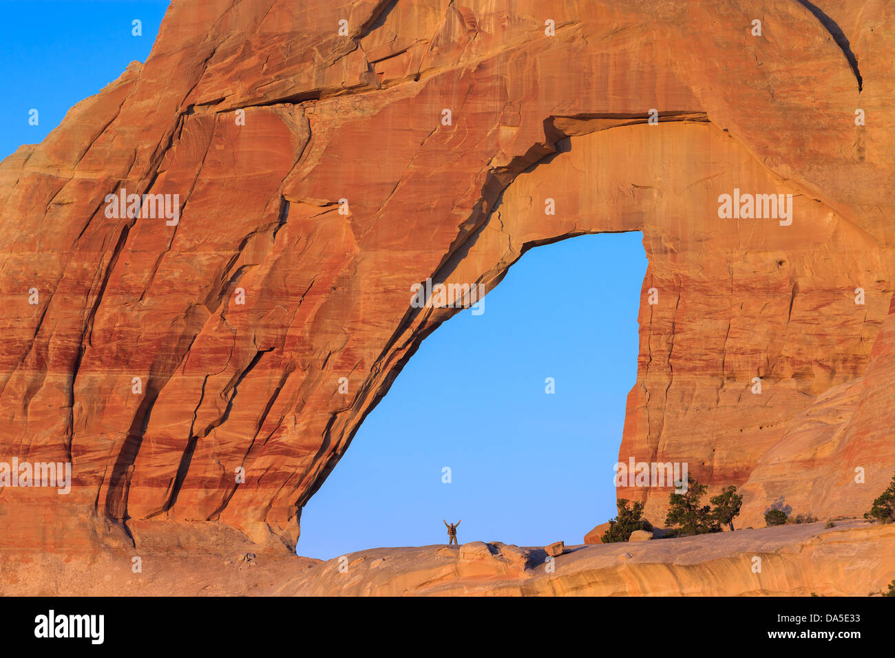La White Mesa Arch, nella parte nord orientale della Arizona, Stati Uniti d'America Foto Stock