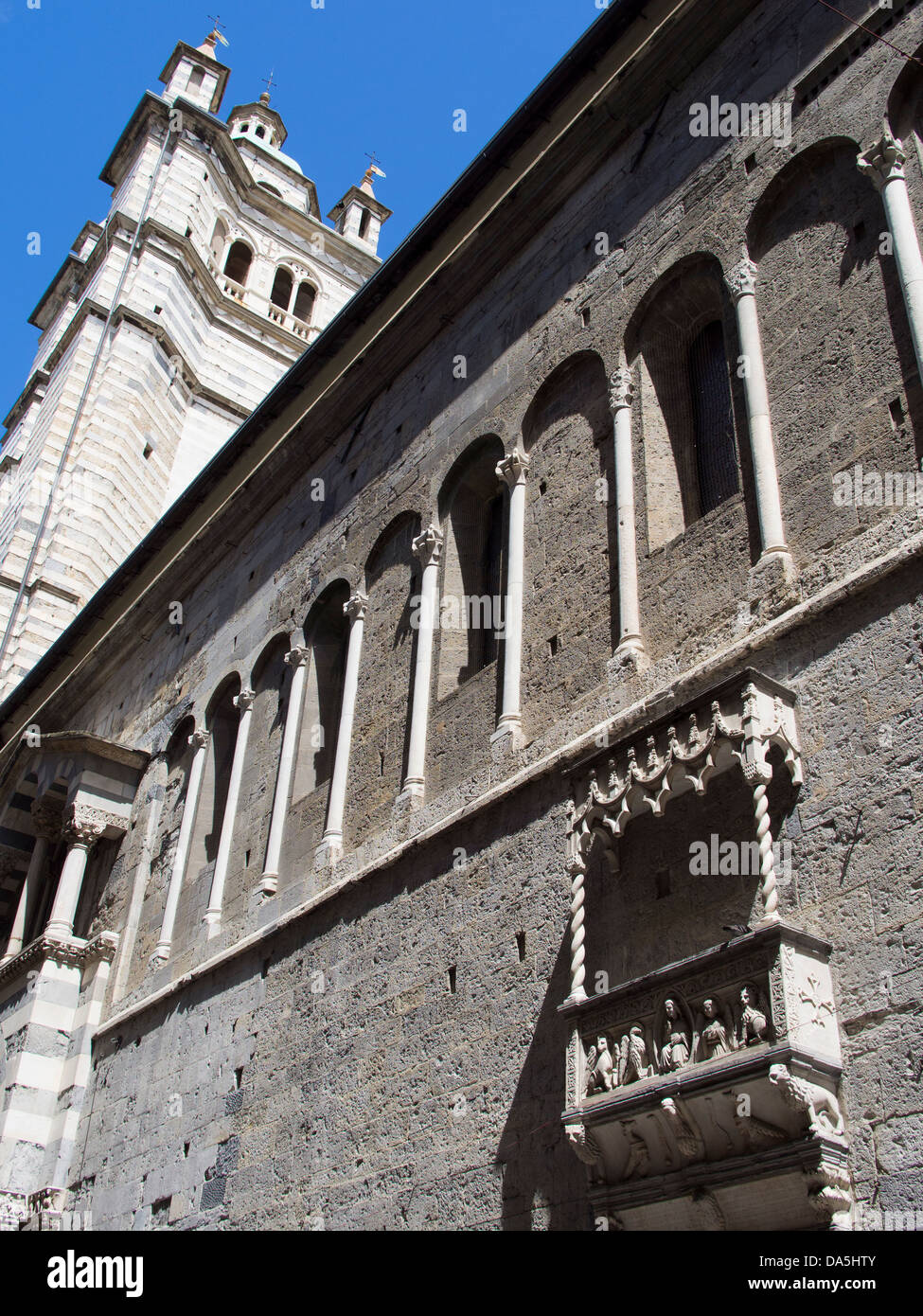 Le pareti di Genova la Cattedrale di San Lorenzo, Italia Foto Stock