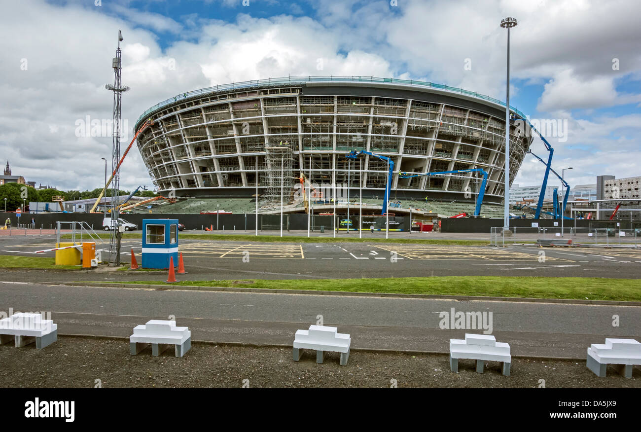 La costruzione è di procedere con il nuovo Scottish National Arena (l'Hydro) al SECC a Glasgow Scozia Scotland Foto Stock