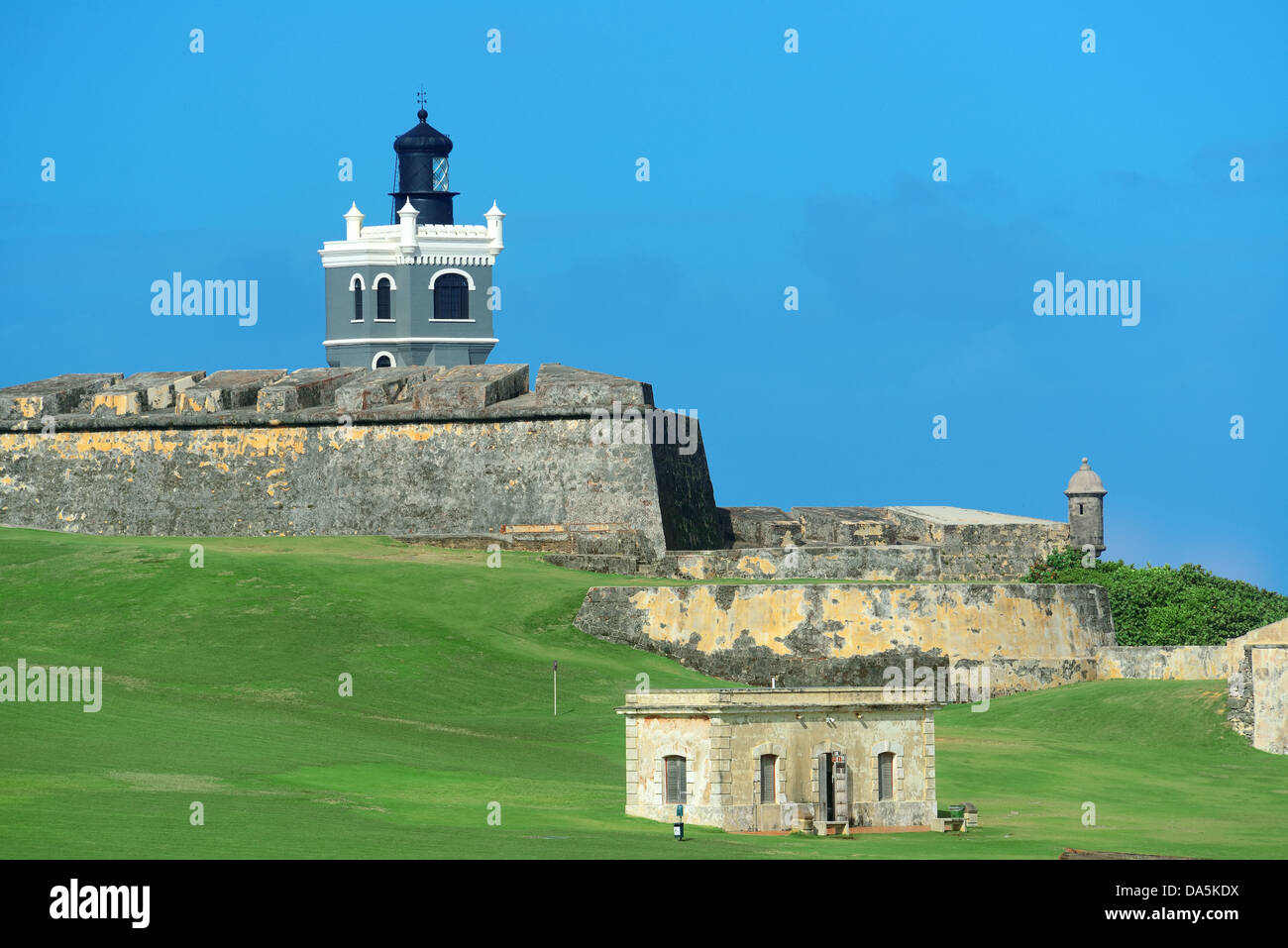 Castello El Morro di Old San Juan, Puerto Rico. Foto Stock