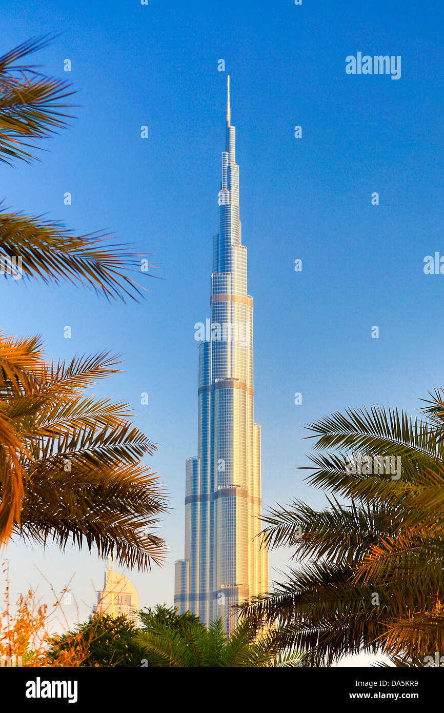 Emirati Arabi Uniti, Emirati arabi uniti, Dubai City e il centro cittadino, il Burj Khalifa, Building, edificio, il Burj Khalifa, architettura, downtown, futur Foto Stock