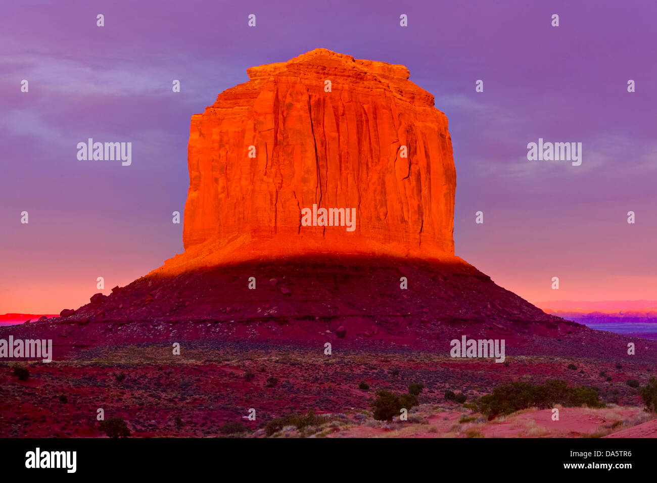 Stati Uniti d'America, Stati Uniti, America, Arizona, americano, a sud-ovest, muffole Butte, Monument Valley Navajo Tribal Park, scogliere, rock, ROC Foto Stock