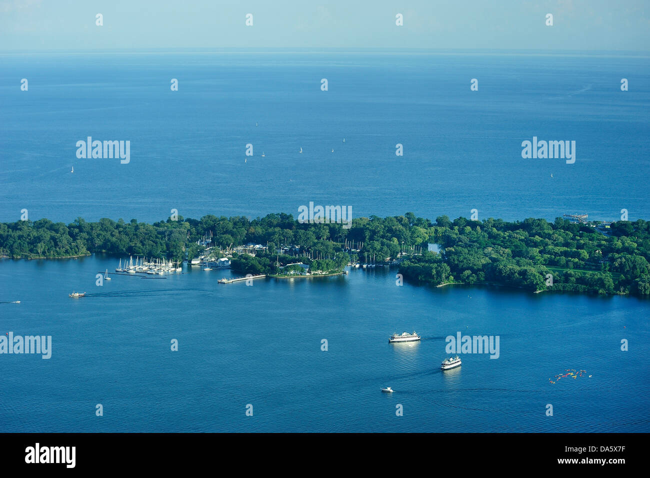Canada, Grandi Laghi NEGLI STATI UNITI D' AMERICA, Stati Uniti, America, America del nord, Ontario, Toronto Island Park, Viaggi, alberi, antenna Foto Stock