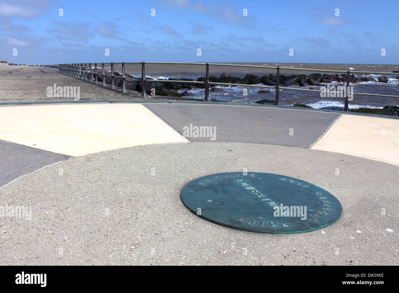 Euroscope si al punto Ness, Lowestoft, Suffolk, il punto piu' orientale del Regno Unito Foto Stock