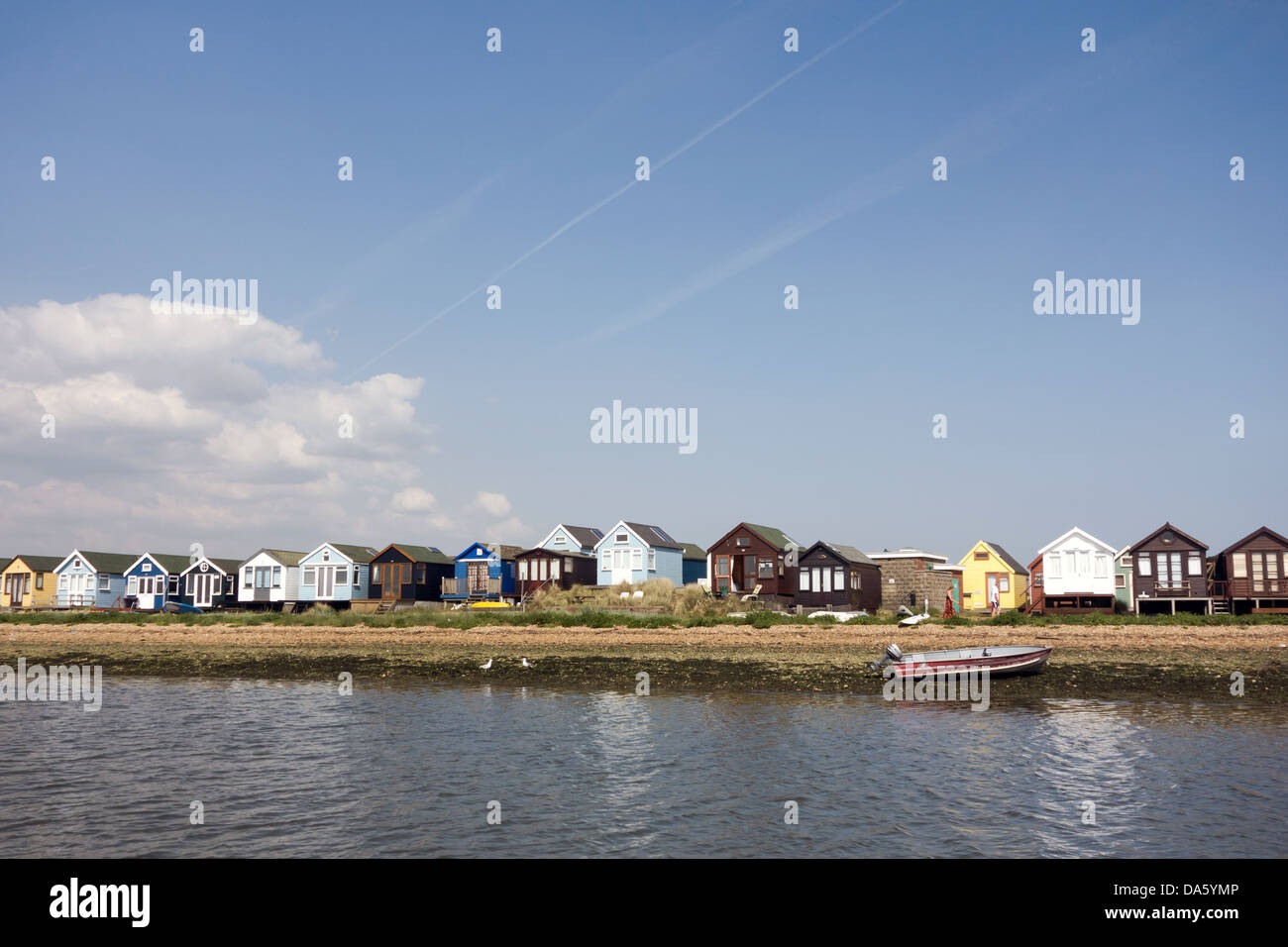 Estate case in testa Hengistbury, Christchurch, Bournemouth, Inghilterra Foto Stock