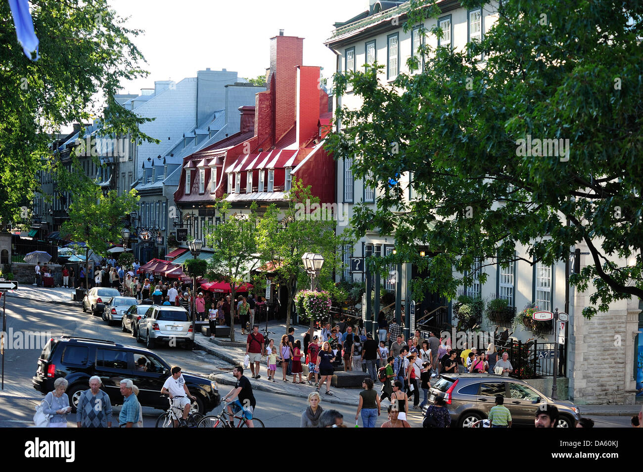 Canada, Città Vecchia Quebec Quebec City, edifici, città, orizzontale, uomini, pedoni, persone street, donne Foto Stock