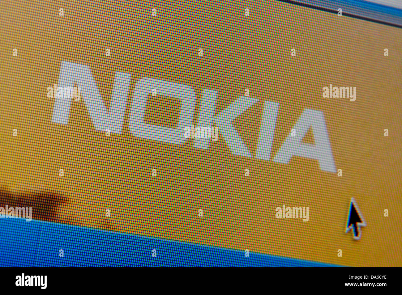 Chiusura del Nokia Corporation logo come visto sul suo sito web. (Solo uso editoriale: -print, TV, e-book e Redazione sito web). Foto Stock