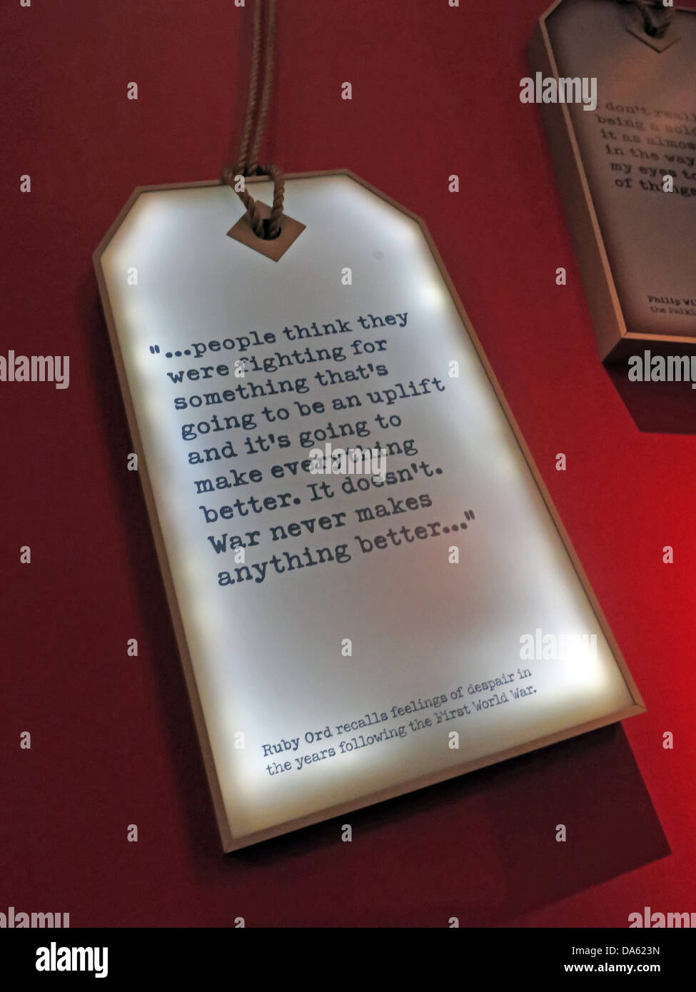 La gente pensa di lottare per qualcosa che sarà un miglioramento e che renderà tutto migliore, IWM North Foto Stock